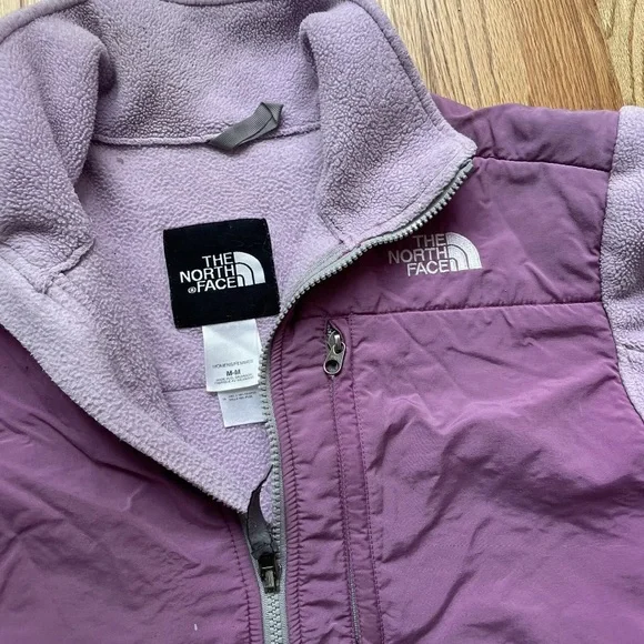 Women's The North Face TNF Pastel Pink Purple Denali Fleece Zip Up Jacket Sz M